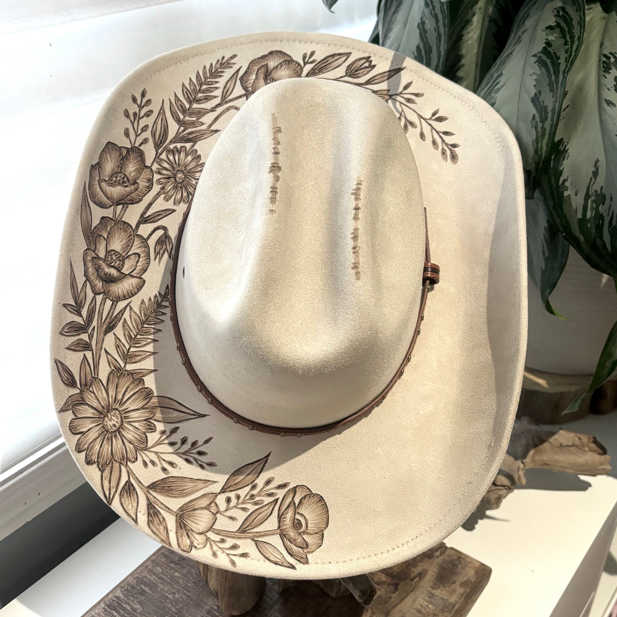 HAND BURNED HAT - "MY SUNSHINE”
