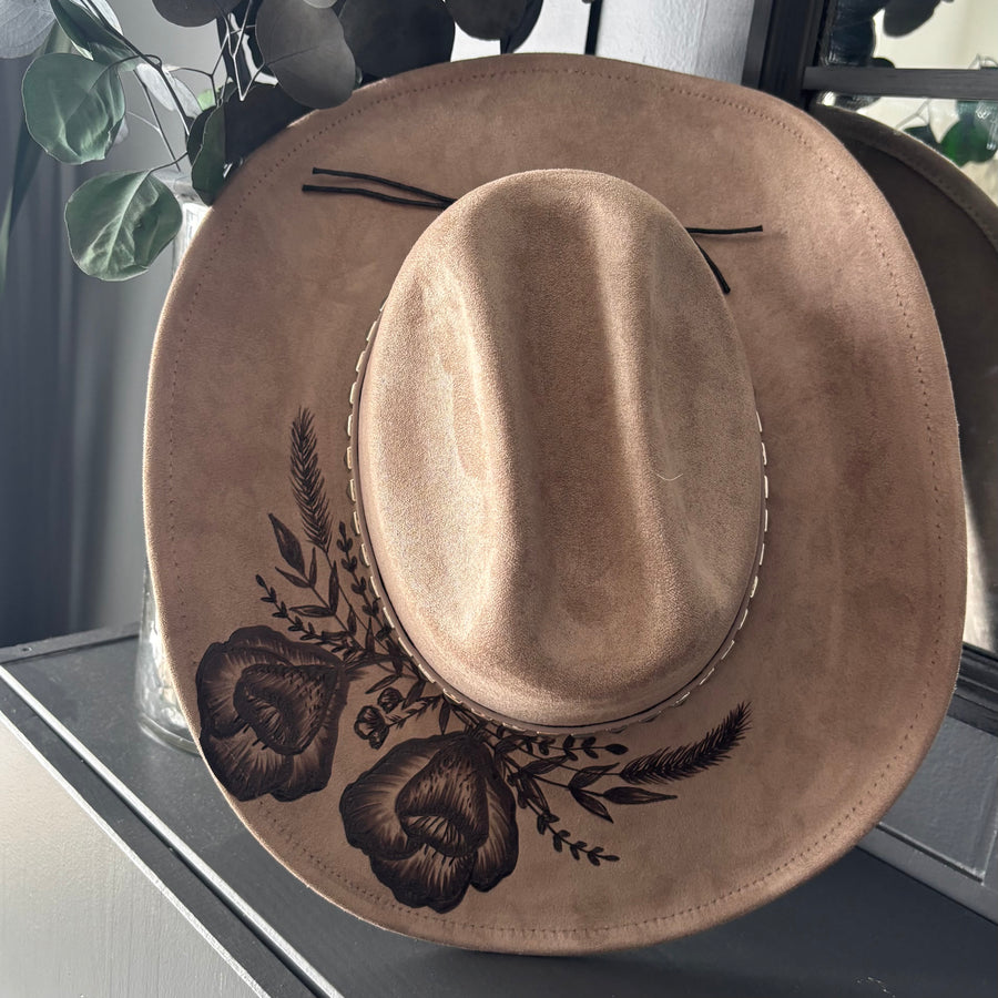 Hand Burned Hat - "GRACE"
