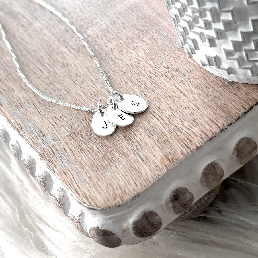 Sterling Silver Double/Triple Initial Necklace