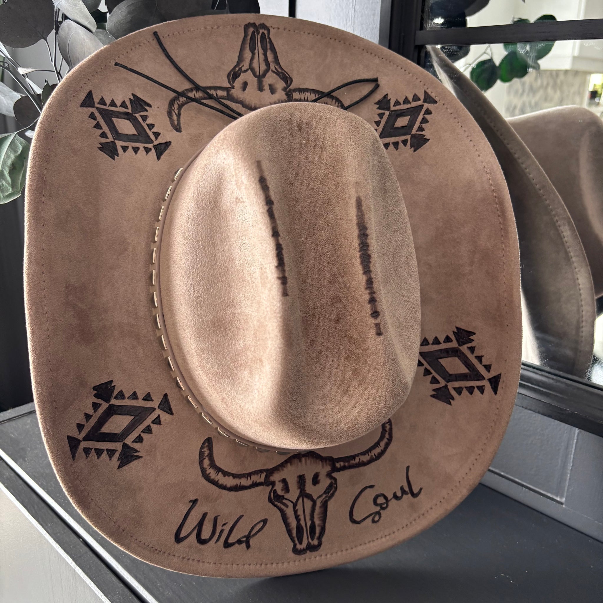 HAND BURNED HAT - "SOUL"