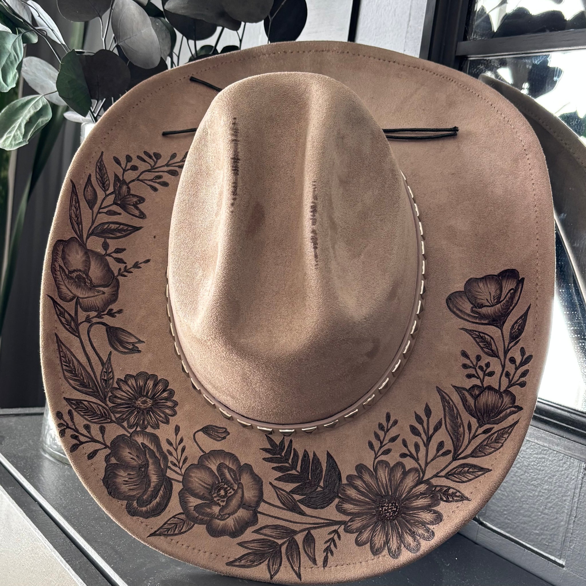 HAND BURNED HAT - "WILD PRAIRIE"