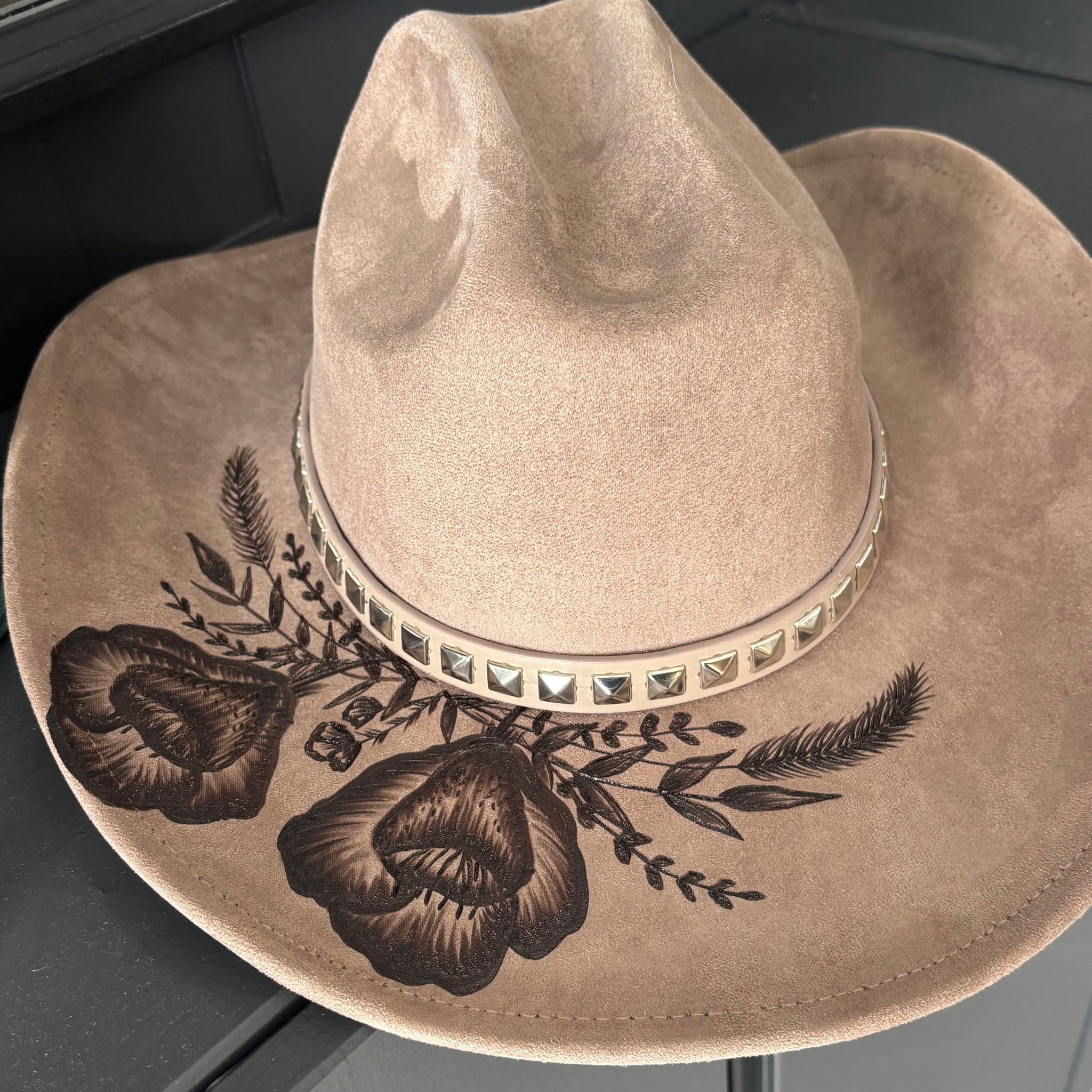 Hand Burned Hat - "GRACE"