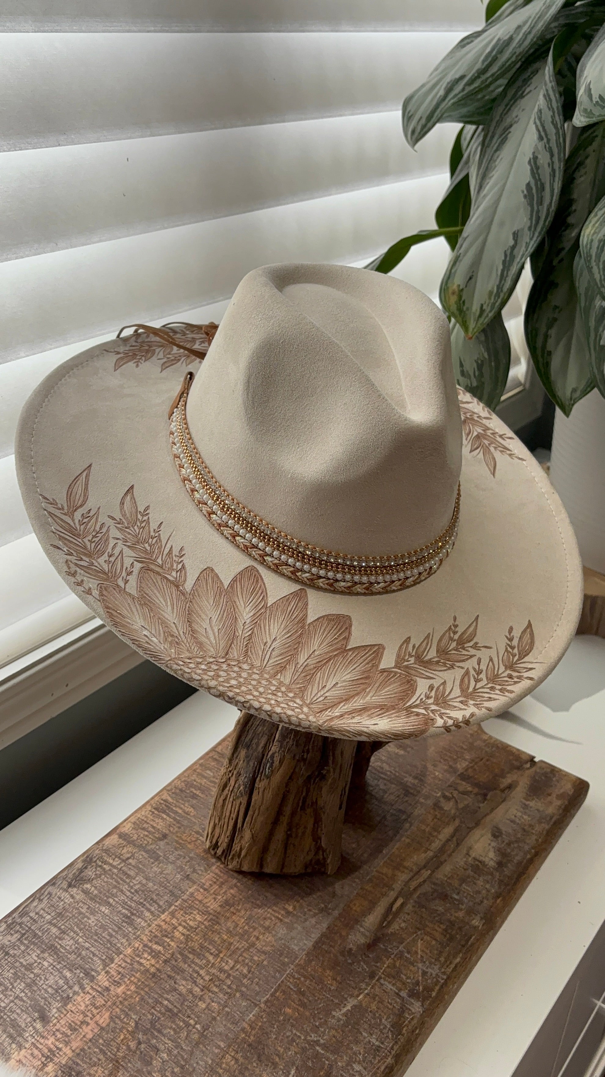 HAND BURNED HAT - “DREAM”