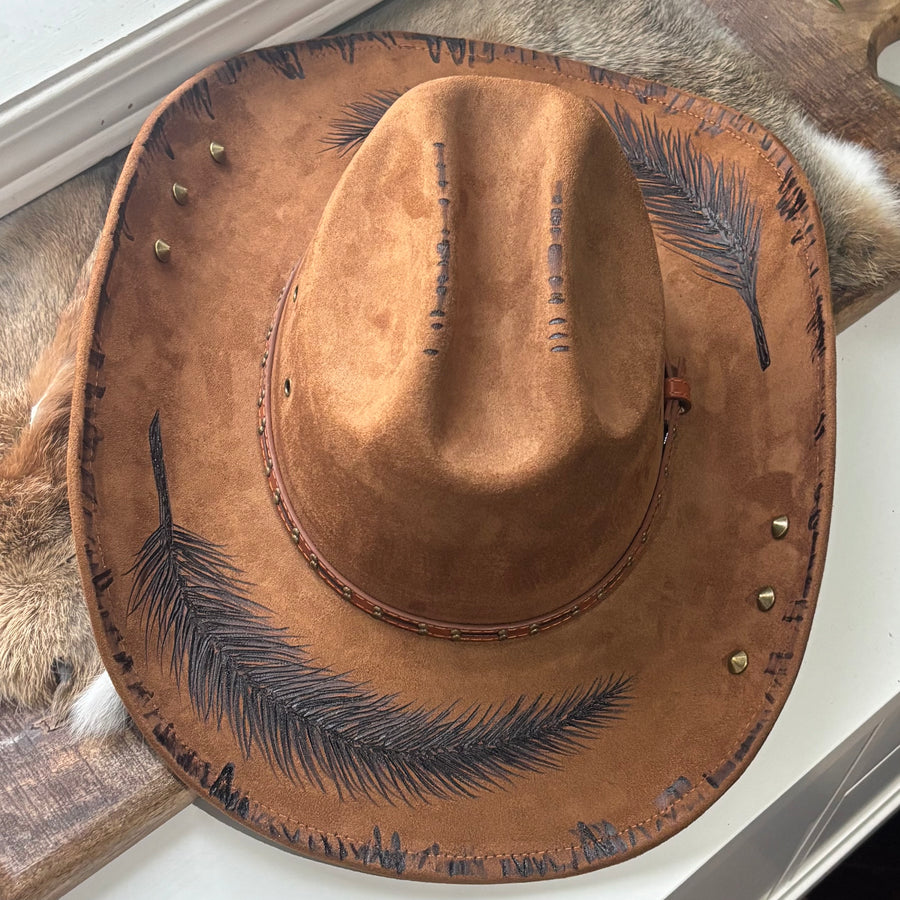 HAND BURNED HAT - "SOUL"