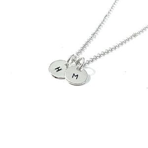 Custom Itty Bitty Silver Initial Necklace
