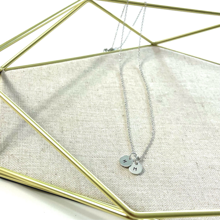 Custom Itty Bitty Silver Initial Necklace