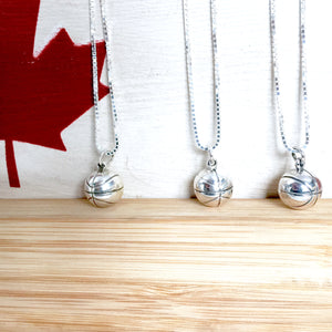 STERLING SILVER BASKETBALL NECKLACE
