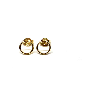 GOLD OVER STERLING SILVER CIRCLE EARRINGS