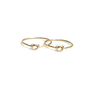 Love Knot Gold Stacking Ring