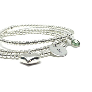 THE “JUST FOR YOU” CUSTOM STERLING SILVER BRACELETS (SET OF 3)