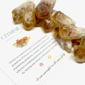 Raw Citrine Tumbled Stone