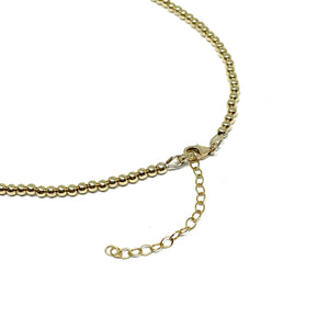 The “Aurora" 3mm Gold Ball Necklace