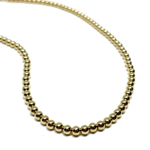 The “Belle" 4mm Gold Ball Necklace