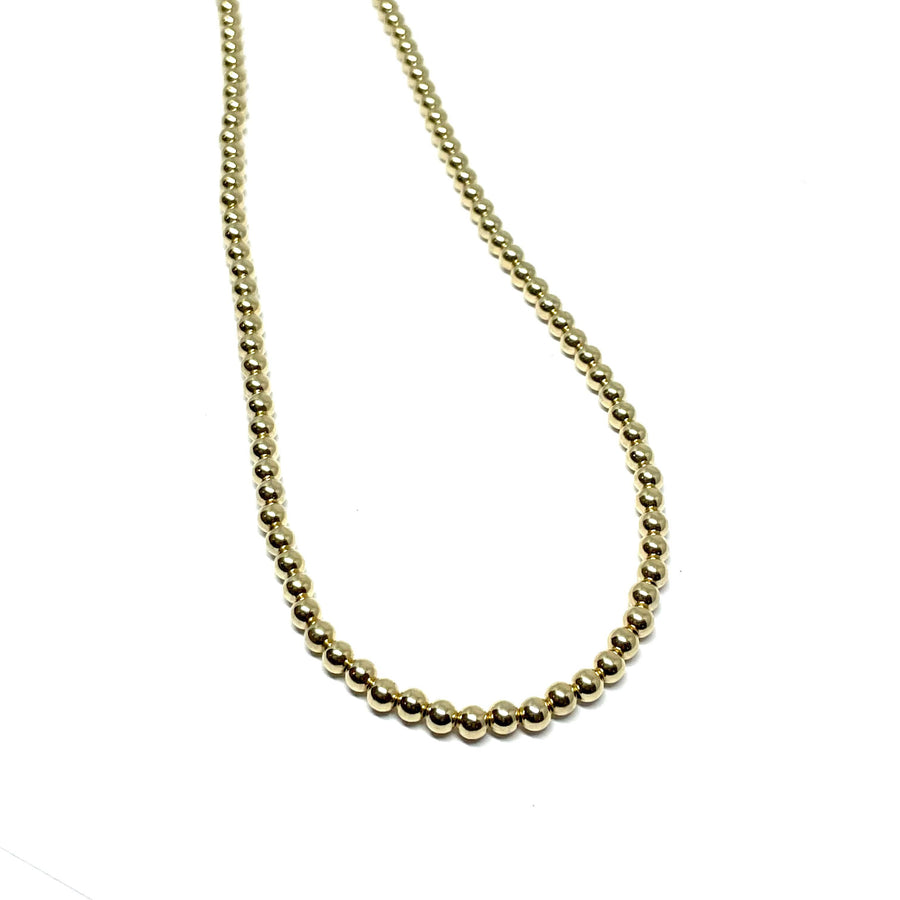 The “Belle" 4mm Gold Ball Necklace