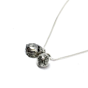 STERLING SILVER BASEBALL NECKLACE