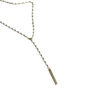 The “Chelsey" Drop Bar Necklace