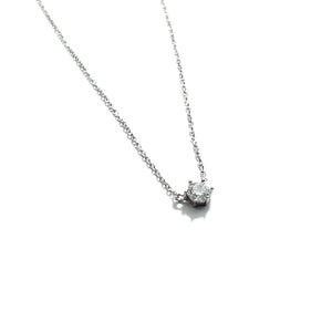 The “Lily" Sterling Silver & CZ Choker Necklace