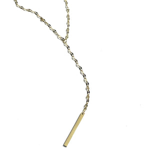 The “Chelsey" Drop Bar Necklace