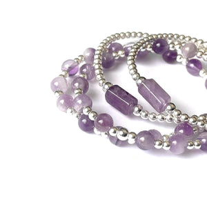 The “Prestige" Amethyst & Sterling Silver Bracelet