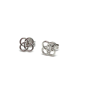 STERLING SILVER CELTIC CIRCLE KNOT EARRINGS
