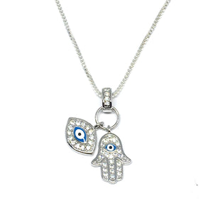 Sterling Silver Hamsa Hand & Seeing / Evil Eye