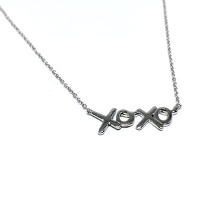 Sterling Silver XOXO Necklace
