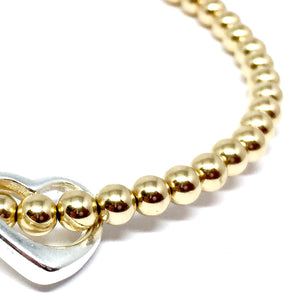 The “Open Heart" Gold & Sterling Silver Bracelet