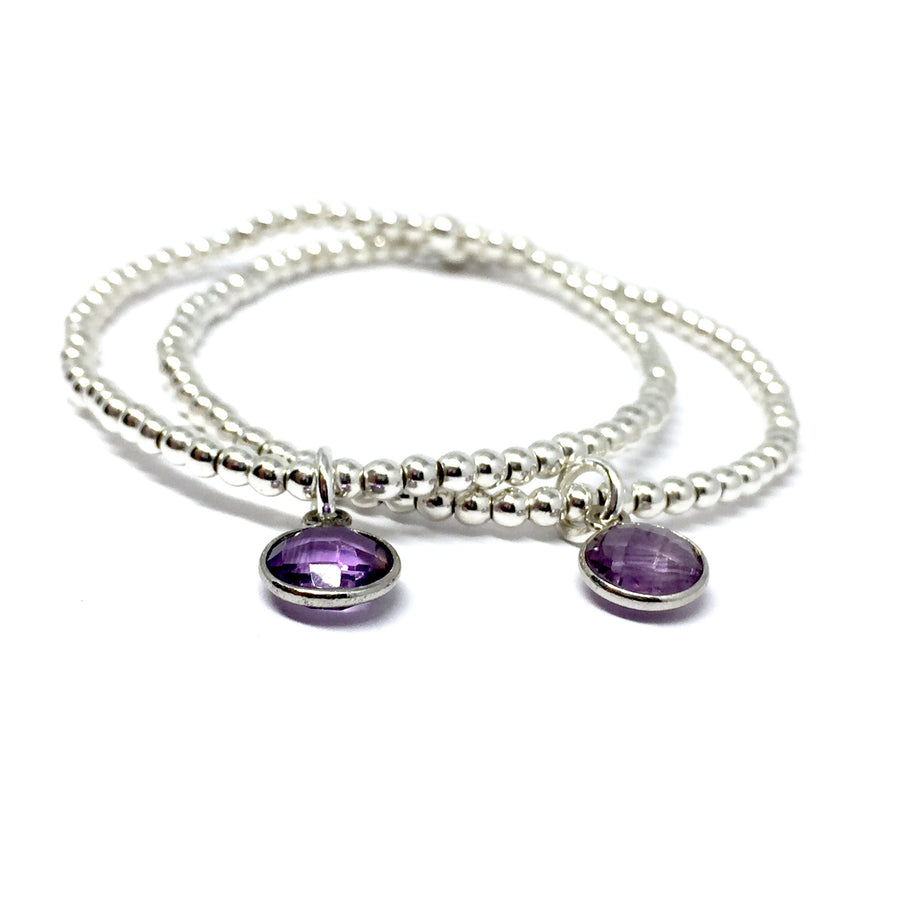 THE “PURPLE RAIN”  STERLING SILVER BRACELET