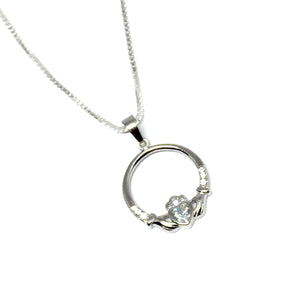 Irish Claddagh Ring Necklace