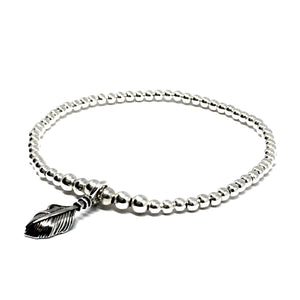 Handmade silver stretch bracelet