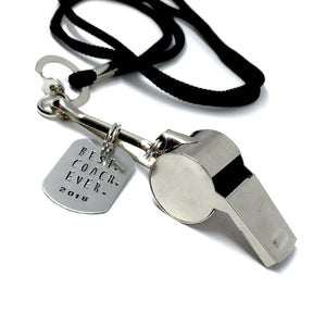 Coach's Whistle - Custom Stamped Tag