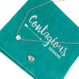 THE "LUCKY YOU" FOUR LEAF CLOVER SILVER NECKLACE