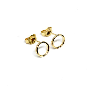 GOLD OVER STERLING SILVER CIRCLE EARRINGS