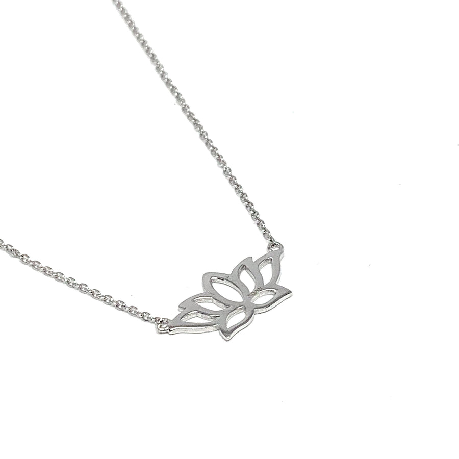 Sterling Silver Lotus Flower Necklace