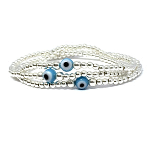 THE EVIL EYE STERLING SILVER BRACELET