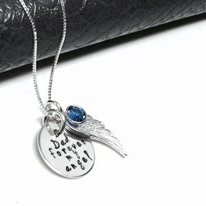Custom Angel Wing Necklace (19.5mm Charm)