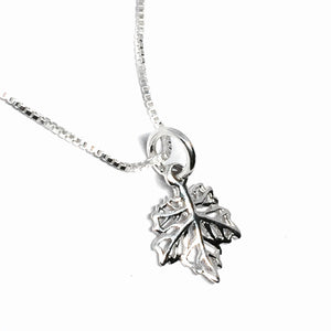 Sterling Silver Little Leaf Necklace