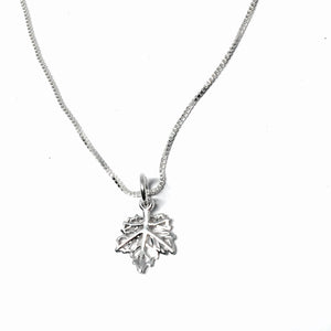 Sterling Silver Little Leaf Necklace