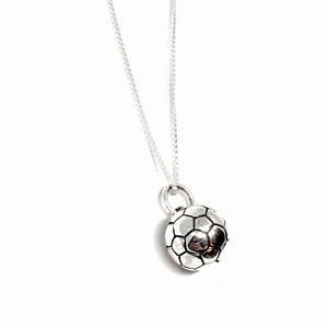 Sterling Silver Soccer Ball Necklace