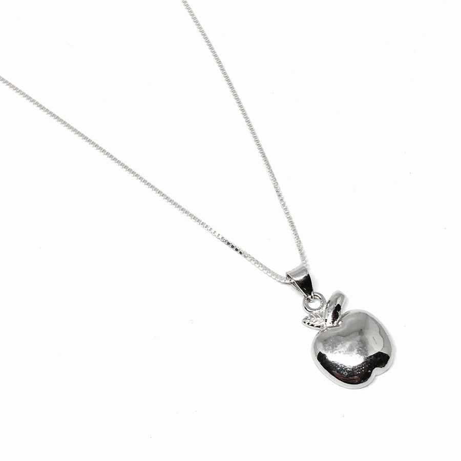 Sterling Silver Apple Necklace