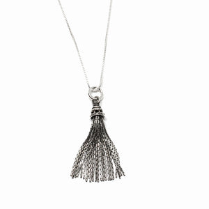 Sterling Silver Large Tassel Necklace