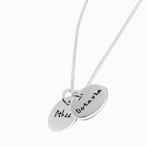 Sterling Silver Double Name Necklace