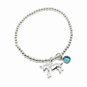 Sterling Silver Unicorn Stretch Bracelet
