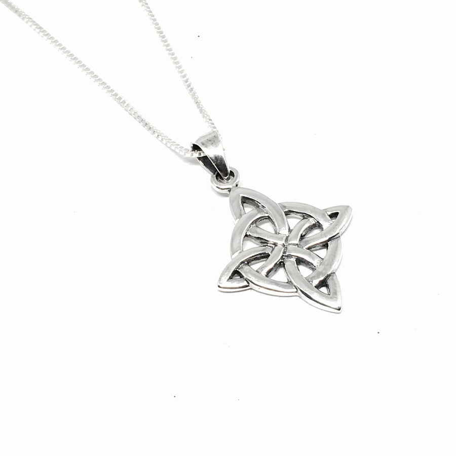 Sterling Silver Celtic Circle Knot Necklace