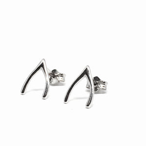 Sterling Silver Short Wishbone Earrings