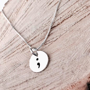 12mm Customizable Sterling Silver Charm Necklace