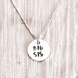 16mm Customizable Sterling Silver Charm Necklace