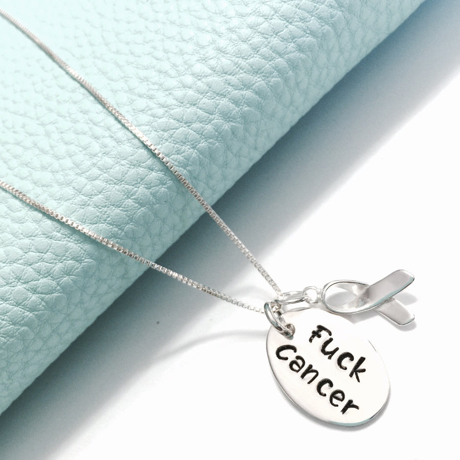 F - Cancer Sterling Silver Necklace