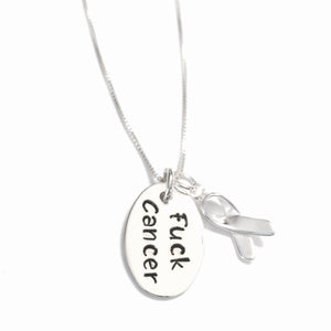 F - Cancer Sterling Silver Necklace