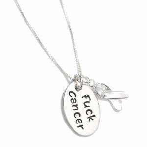 F - Cancer Sterling Silver Necklace